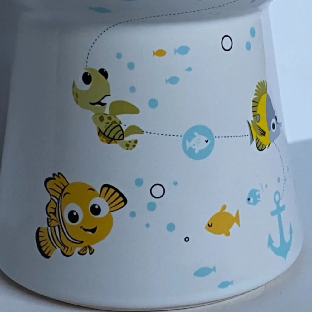 Finding Nemo Ceramic Cat Bowl Tall Chewy Ceramic Food Water Disney Pixar EUC